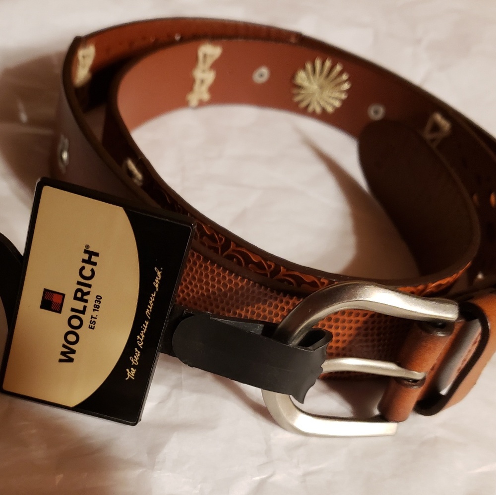 "Woolrich" NWT, fancy tooled belt - Picture 1 of 6